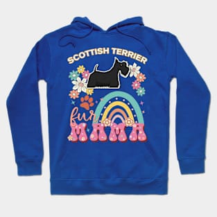 Scottish Terrier Fur Mama, Scottish Terrier For Dog Mom, Dog Mother, Dog Mama And Dog Owners Hoodie